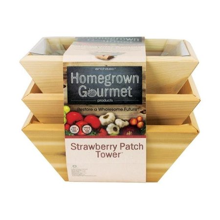 ARCHITEC HOUSEWARES Architec 6507347 Strawberry Patch Tower; Brown 6507347